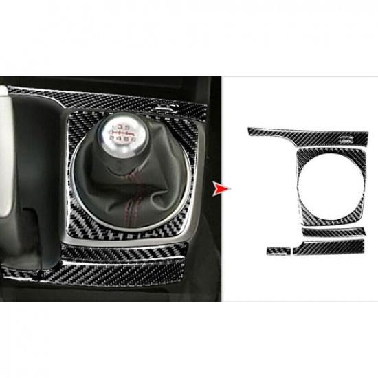 Carbon Fiber Manual Gear Shift Panel Sticker Trim For Honda Civic 8th Gen 06-11