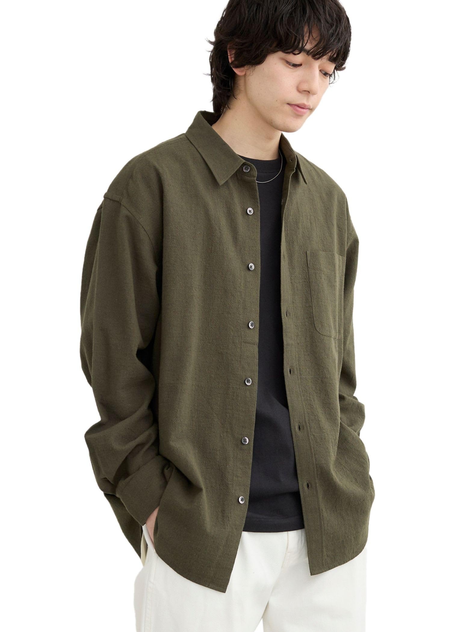 

Cohen Linen Blend Indian Cotton Size 75106030263 Olive Small Shirt, 6730, (67),