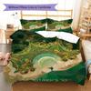 DUNEr Pattern Bedding Quilt Set Quilt Cover Pillowcase Home Decoration Birthday Gift (1 * Duvet Cover + 2 * Pillowcase, Without Core)