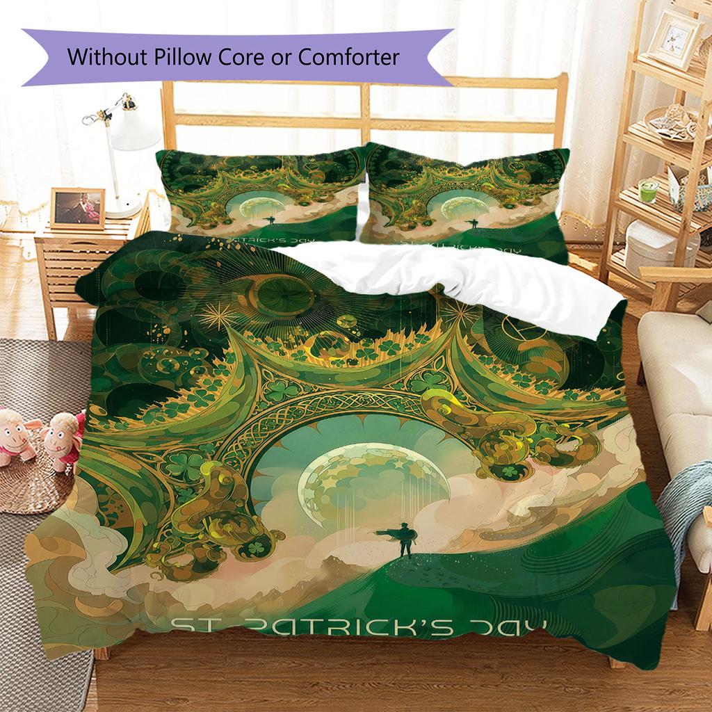 DUNEr Pattern Bedding Quilt Set Quilt Cover Pillowcase Home Decoration Birthday Gift (1 * Duvet Cover + 2 * Pillowcase, Without Core)