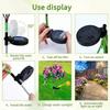 Red Azalea Flower Solar Powered Flower Stake Lights Pathway Decor Outdoor Pathway Lights