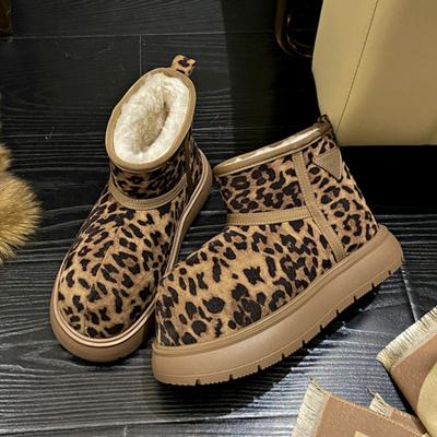 Flats Suede Women Ankle Platform Snow Boots Brand Plush Cotton Shoes Winter 2025 Trend Warm Casual Walking Shoes Fad Botas Mujer