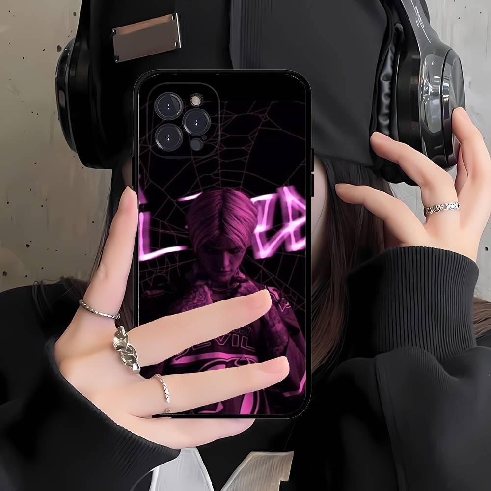 

Classic Emo Rapper L-Lil P-Peep Phone Case For Iphone 16 15 17 13 14 12 11 Pro Max Plus Black Shell Cover Case iPhone 11pro max