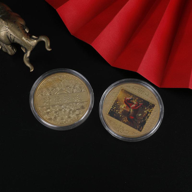 Coin Decoration 2026 Zodiac Horse Colored Commemorative Medal Year Of The Horse Birthday Small Gift Metal Crafts Event Souvenir