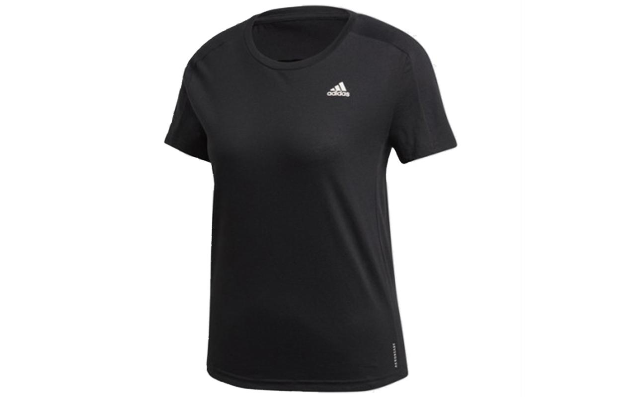 

Adidas T Shirts Women s Black Crew Neck Moderate Straight Fit GC6649 S