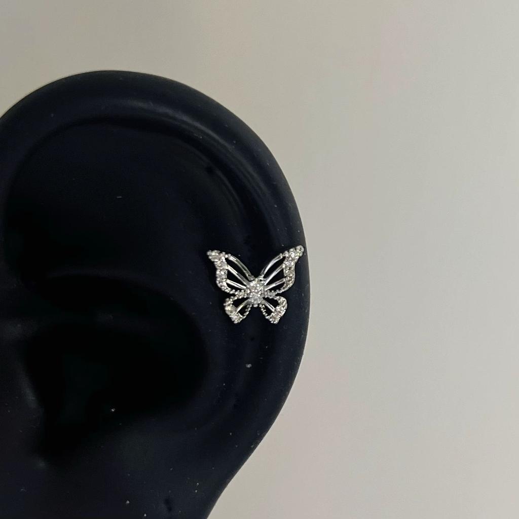1 Pcs Pink Love Heart Wings Star Pendant Ear Bone Nail 316L Stainless Steel Piercing Earring Punk Jewelry Women Accessories