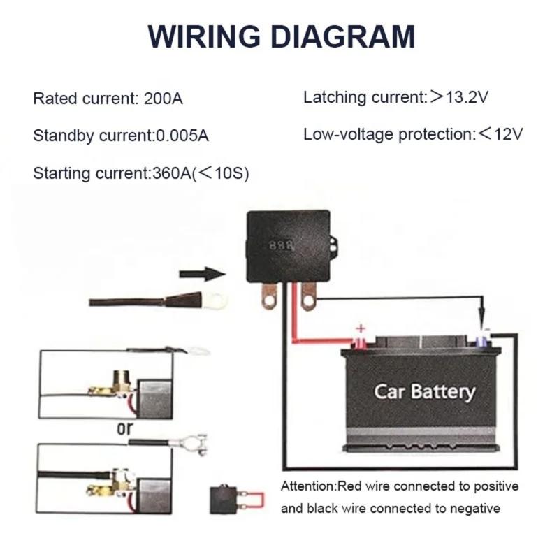 Waterproof 12V Battery Cut Off Switches Relays 240A 360A Remote Controlled High Current for Vehicles & Marine Applications