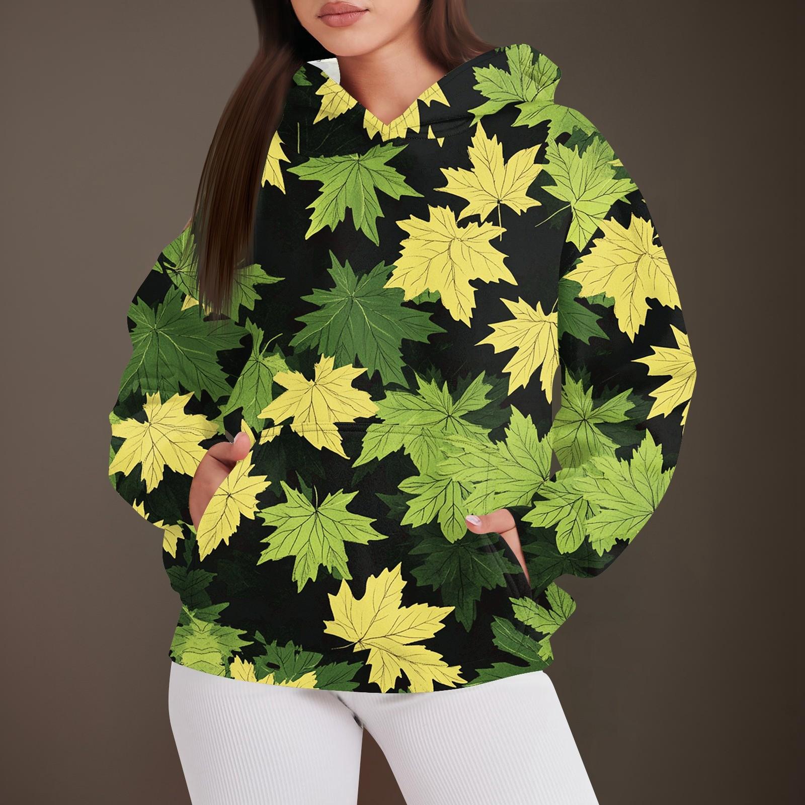 

Женская мода повседневный пуловер с капюшоном толстовка с принтом длинный рукав толстовка XL