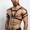 Sexy Men Harness Leather Chest Harness Belt Metal Rivets Fetish Gay Adjustable Belt Punk Rave Erotic Fetish Clothing Accessorie