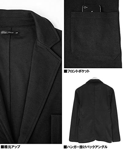 One Colors Men's Tailored Jacket, Plus Size, Stretch Calze Material, 2B Sweat Jacket, Size 3L, Navy