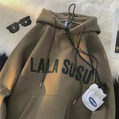 Trendy Casual Hooded Fleece Sweater - Loose American Style, Youth Retro Fashion for Boys