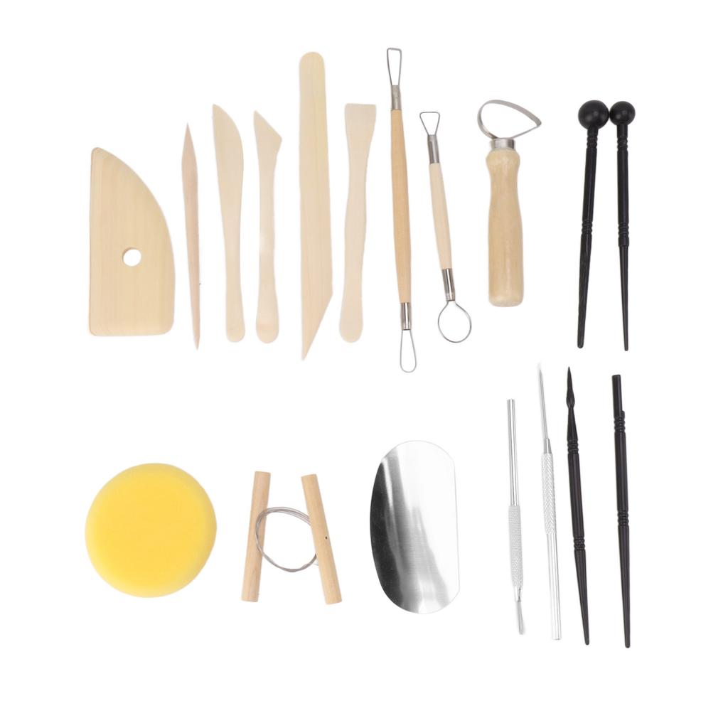 Clay Tools Kit Sculpting Tools Wooden Material Shaping Building Modeling Carving Accessories for Pottery Arts Craft