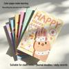 A5 Cartoon Notebook with Color Pages - Thick, Portable Diary for Students