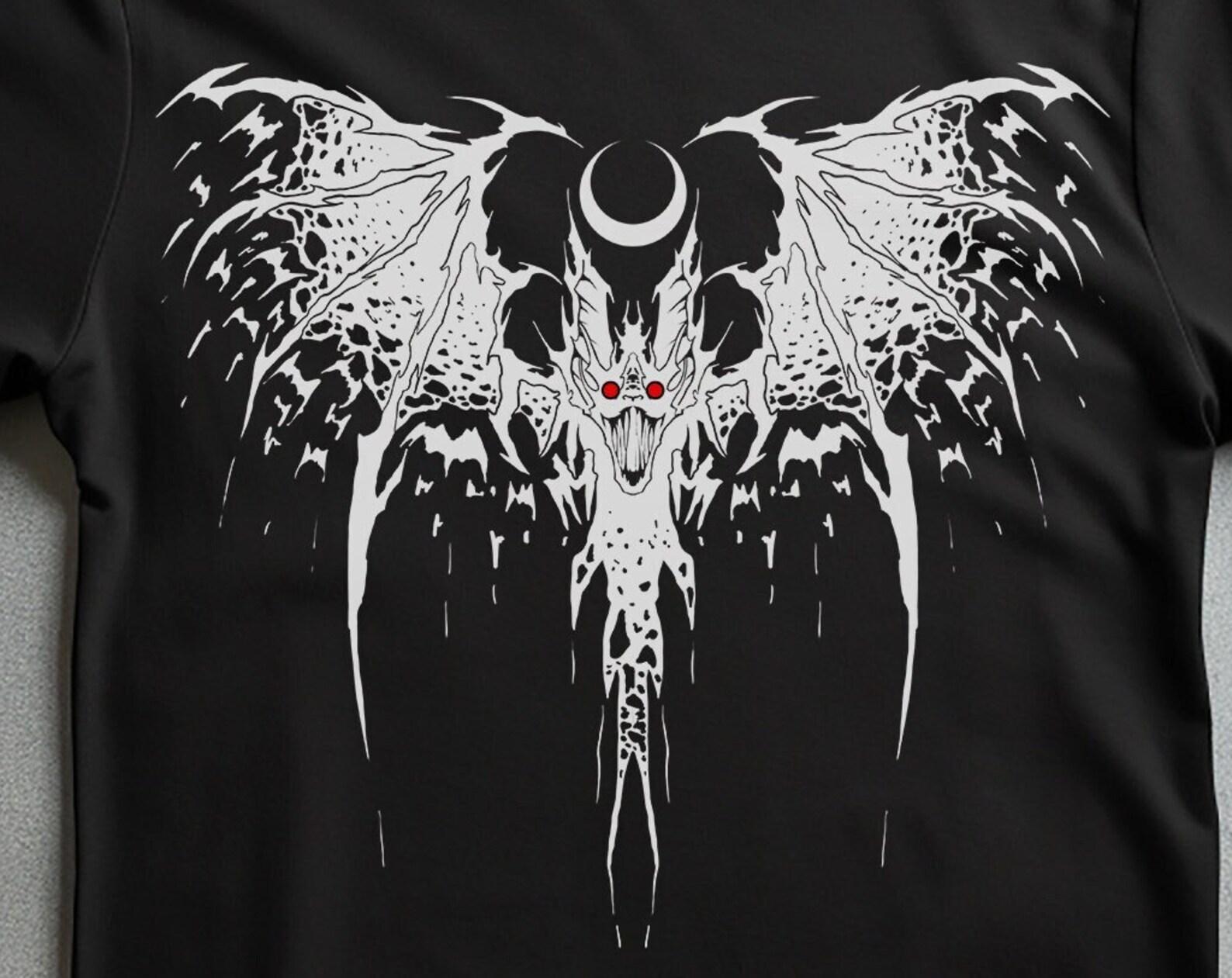 Gothic Bat Wings T-Shirt | Dark Academia Clothing XL