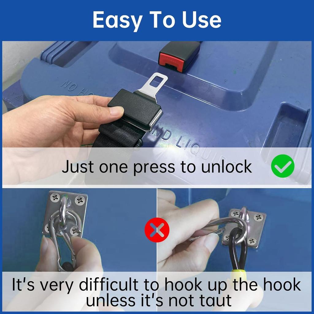 Bear Proof Trash Can Lid Lock, Garbage Can Locks for Animals, Trash Can Straps for Raccoons, Raccoon Proof Garbage Can Lock Bear Trash Can Lock Bear