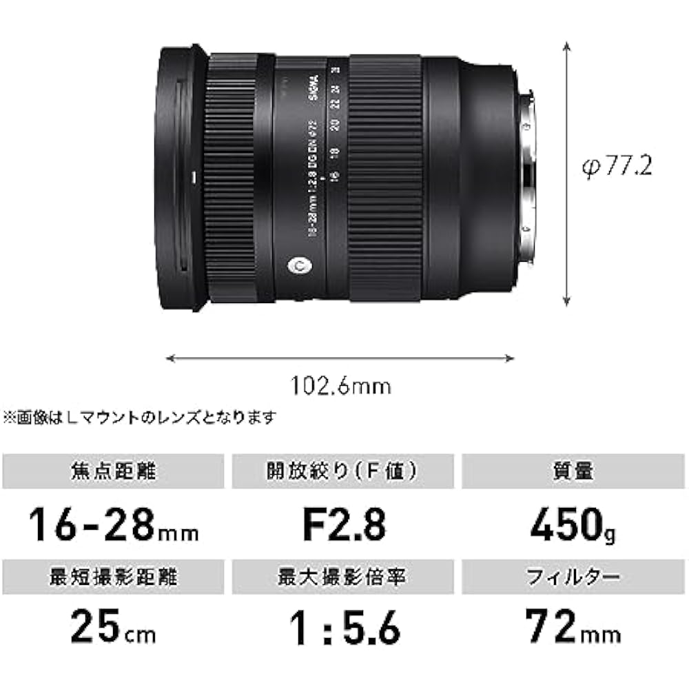 Sigma Lens 16-28mm F2.8 DG DN Sony E-Mount Zoom Wide Angle Full Size Mirrorless Contemporary