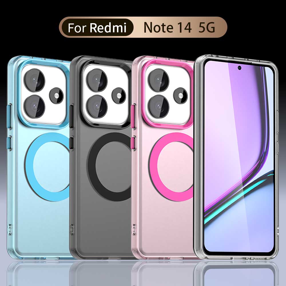 Magsafe Matte Phone Case For Xiaomi Redmi Note 14 14 Pro 14 Pro+ 5G/4G Magnetic Wireless Charging Shockproof Back Cover