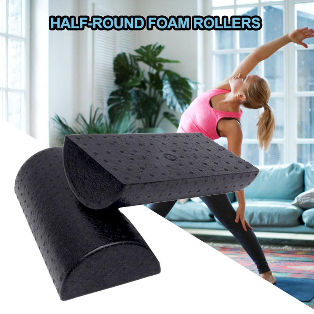 Fitness Yoga Column Roller/Half Foam Roller Blocks Pilates Yoga Roller/Yoga Massage Exercise Foam Roller/ Muscle Massage Roller
