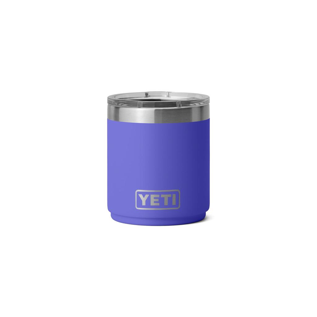 YETI Rambler 10 Stackable Lowball Vacuum Insulated Stainless Steel with Mug Slider Ultramarine Violet oz. 2.0 Lid,
