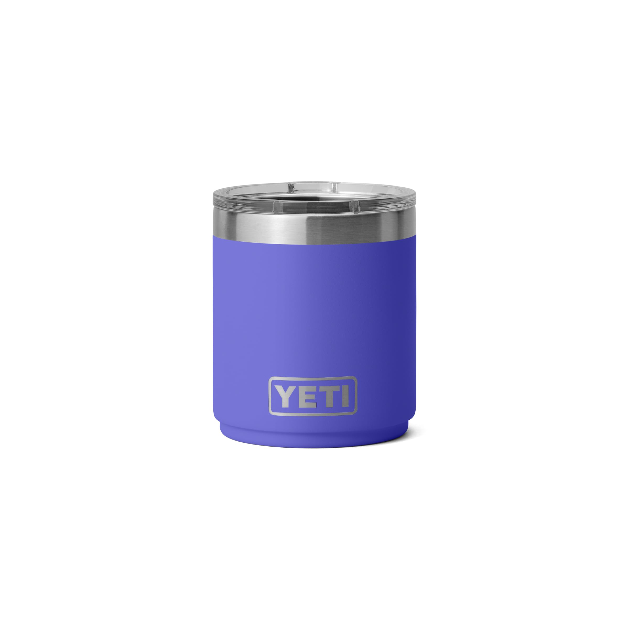 

YETI Rambler 10 Stackable Lowball Vacuum Insulated Stainless Steel with Mug Slider Ultramarine Violet oz. 2.0 Lid,