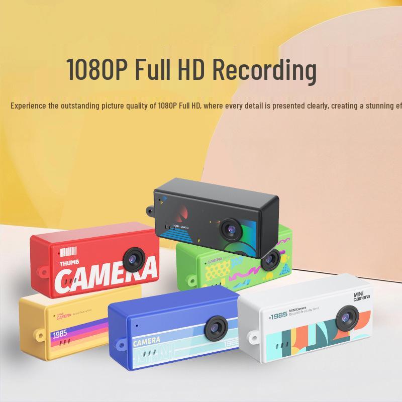 Retro Mini Keychain Camera: 1080P HD, Screen, Portable Thumb Toy