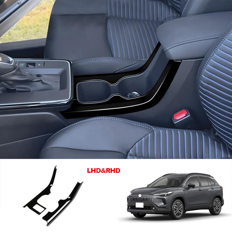 LHD RHD Für Toyota Corolla Cross 2025 2026 AT Mittelkonsole Schaltgetriebe Schalthebel Panel Vordere Aufbewahrungsbox Becherhalter Abdeckung Zierleiste