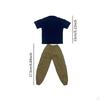 2 Pieces 1/6 Scale Short Sleeve T Shirt and Pants Costume Miniature Clothing for 12in Doll Model