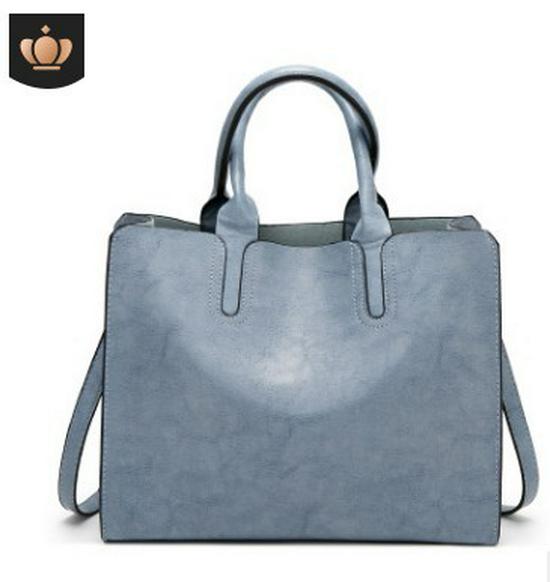 2024 New European & American Fashion Women's Oil Leather Handbag - Simple Versatile Shoulder & Crossbody Bag