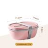 800/1300ML Portable Lunch Box with Two Compartments for Food Storage Plus A Detachable Mini PP Box Light Salad Cup Microwavable