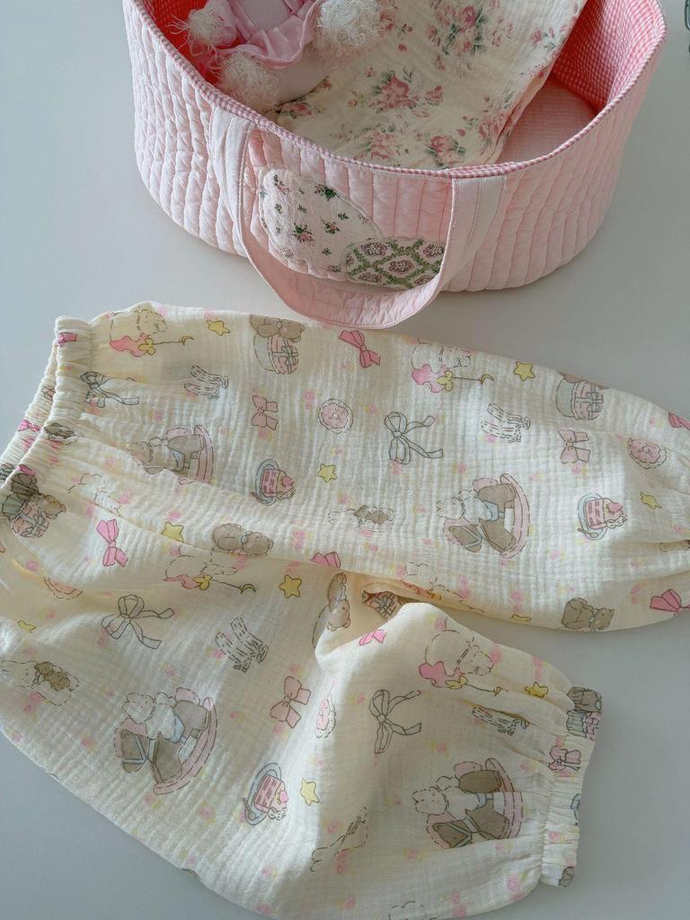 Ten-Color Cartoon Cotton Gauze Mosquito Repellent Pajama Pants for Boys & Girls - 100% Pure Cotton, Thin Summer Style