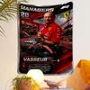 Wall Hanging Tapestry - Frederic Vasseur Ferrari F1 Managers Trading Card 2024 Poster for Living Room
