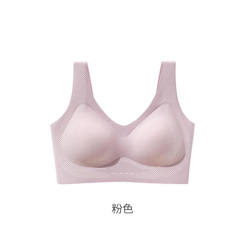 Spring and summer ice muscle silky vest type seamless underwear thin pacifier jelly glue comfortable gathering not empty cup bra