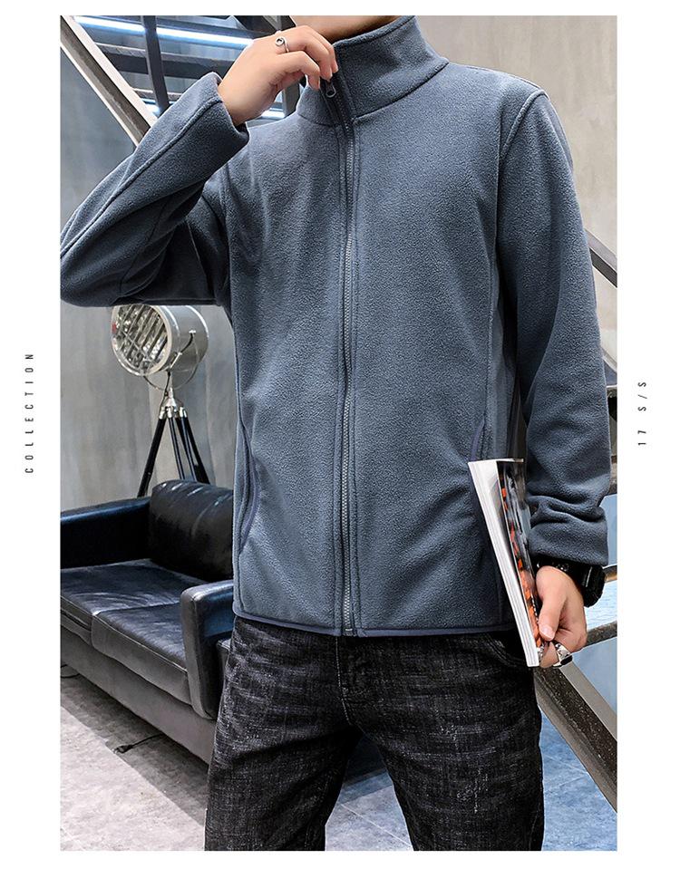 Men's Fleece Sherpa Hoodie Jacket - Double-sided, Thickened, Windproof for Autumn and Winter