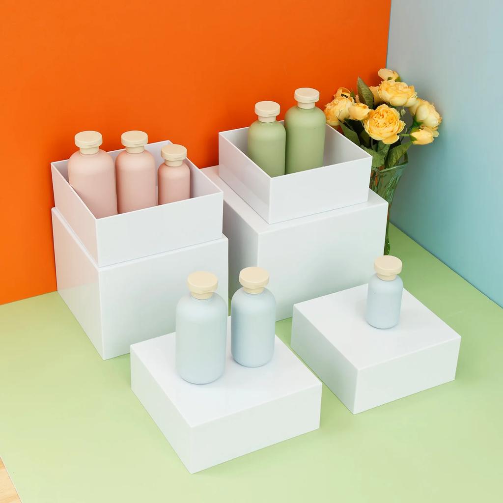 3/6 szt. Akrylowe Podwyższenia Bufetowe Stojaki do Ekspozycji Jedzenia Blat Catering Deser Ciasto Impreza Bufet Ekspozycja Biżuterii Dekorowanie Pudełko