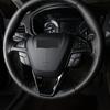 Carbon fiber Steering Wheel Trim 3pcs For FORD EDGE 2015-