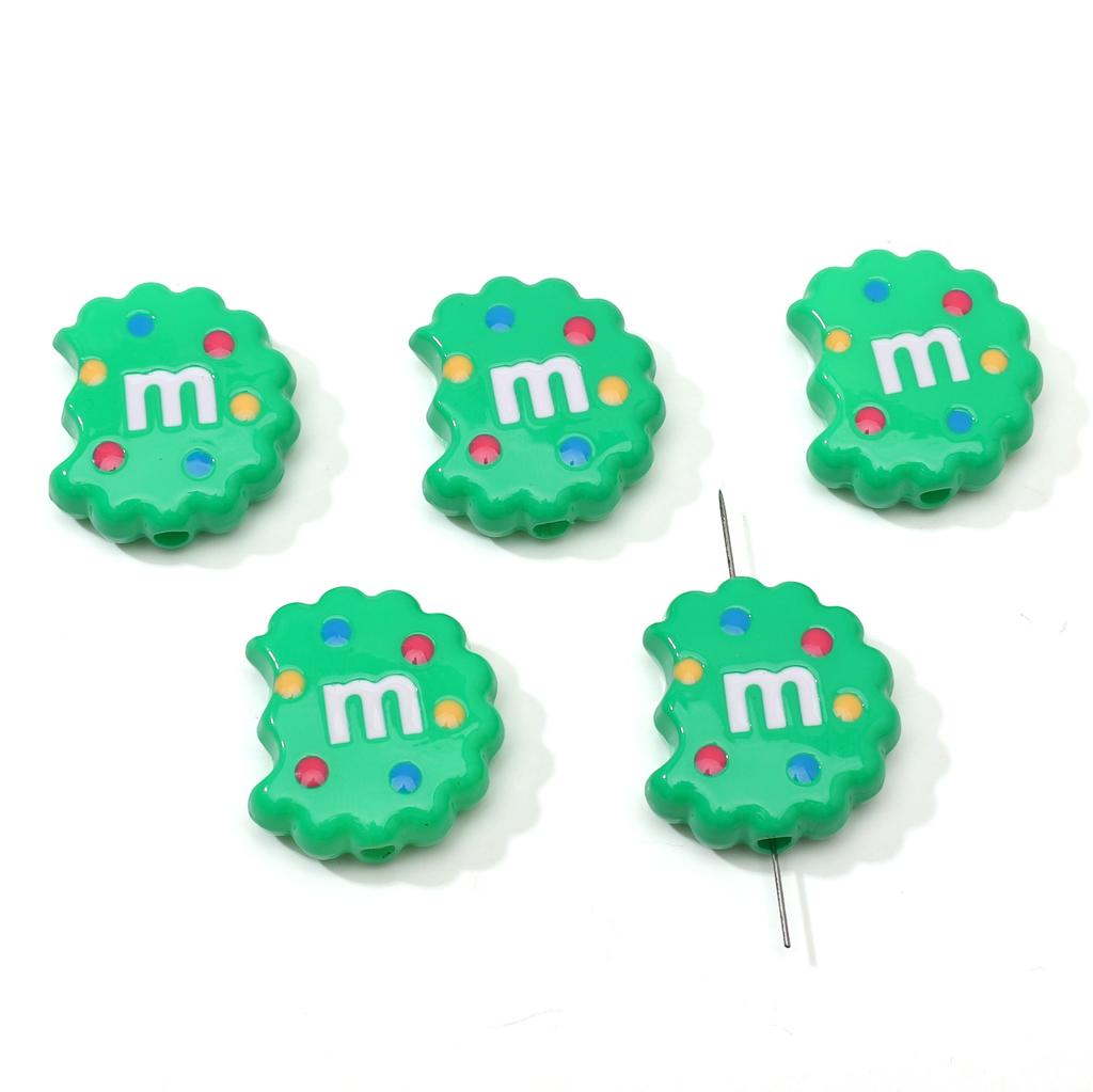 Doppelseitige Keks-Anhänger Emaille M Drip Design für DIY Schmuck 2 oder 10 Stück