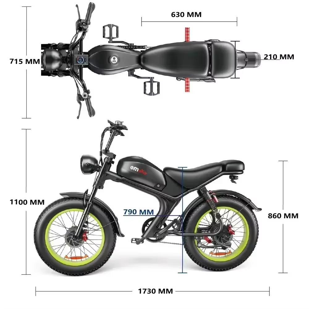 Elektrikli bisiklet C93 1000w motor 48V 20AH lityum pil yetişkin Elektrikli bisiklet 20 inç fat tire dağ yol dışı E-Bisiklet