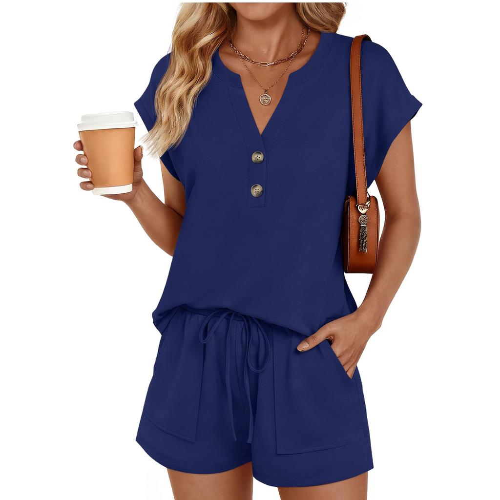 Women's Loose-Fit -Color Casual Set