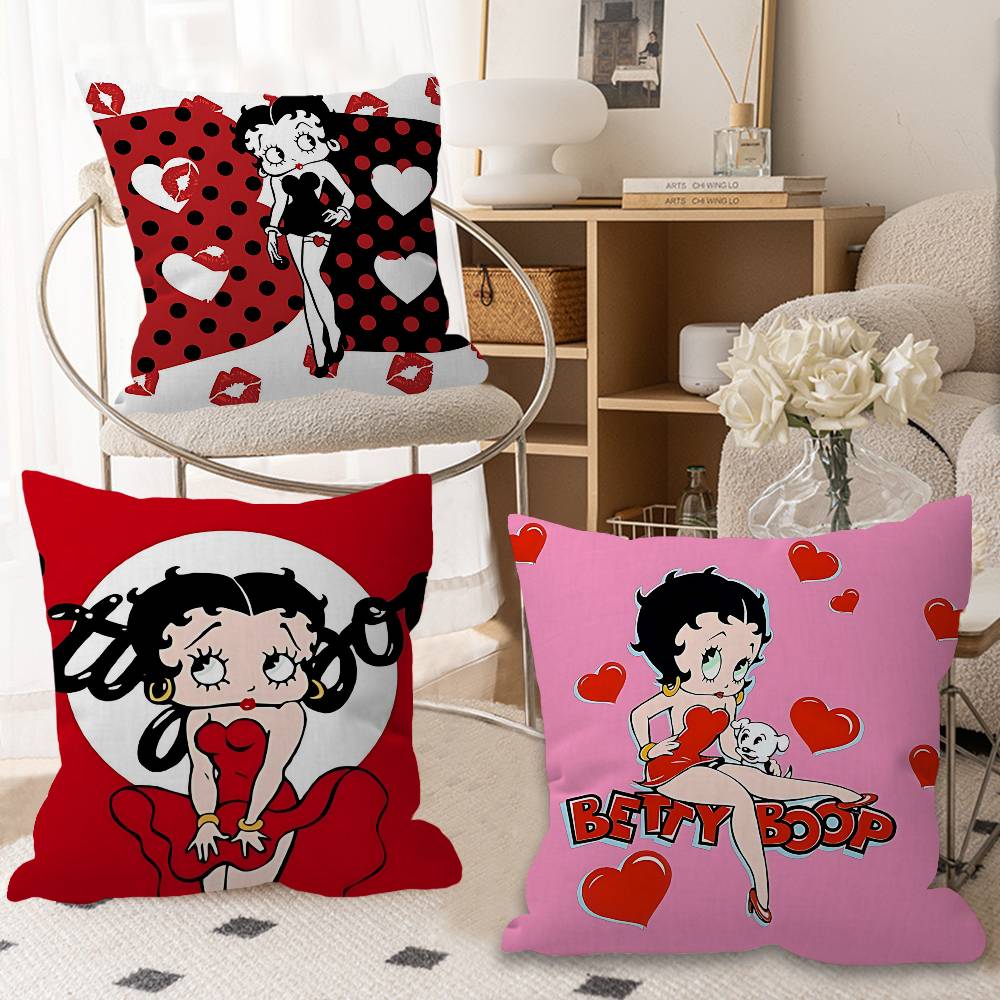 B-Betty Girl B-Boops Pillow Cushion Cover Pillowcase Living Room Sofa Home Decor