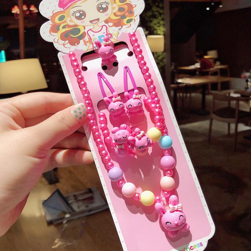 Children's Jewelry, Baby Cartoon Cute Fruit Pendant Bracelet Set, Birthday Gift Box