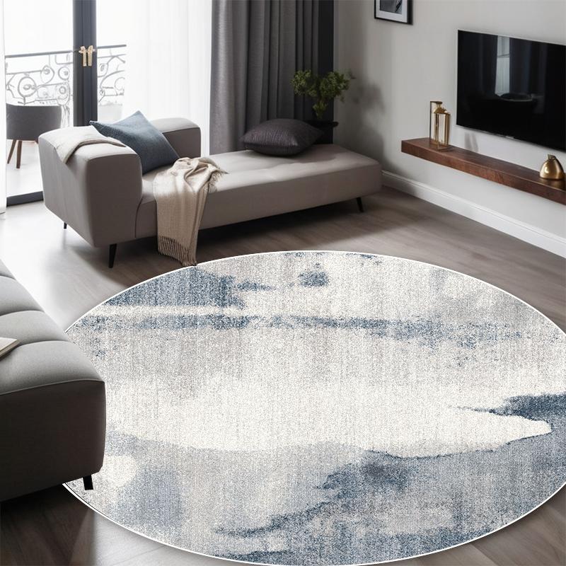 Teppich im europäischen Stil mit geometrischer Rundung für Wohnzimmer, Schlafzimmerdekoration, rutschfeste Teppiche, Lounge, Balkon, Kaffeetisch, Bodenmatte