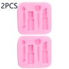 2PCS Silicone Silicone Fondant Mold DIY Cake Decorating Mold  Keychain Pendant Crafting