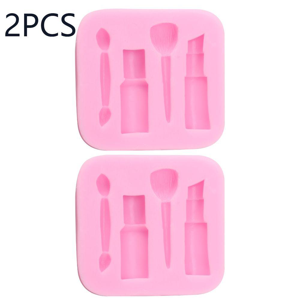 2PCS Silicone Silicone Fondant Mold DIY Cake Decorating Mold  Keychain Pendant Crafting