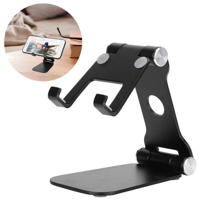 KEM Support de téléphone tablette pliable en Alliage d'aluminium - Noir