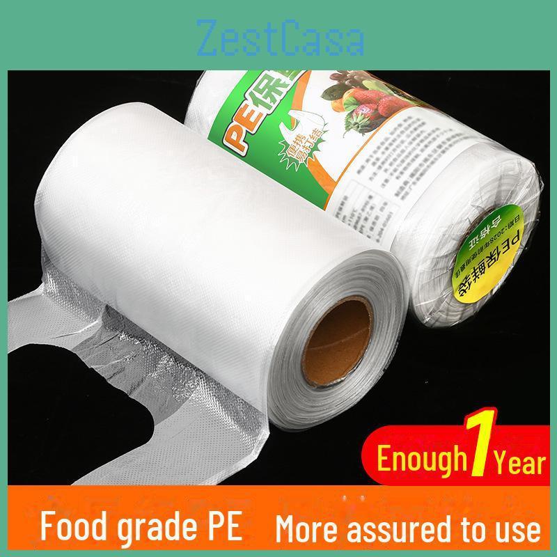 Food Bags Storage Thickened Disposable Large Plastic Roll With Easytear Design For Home And Supermarket Use