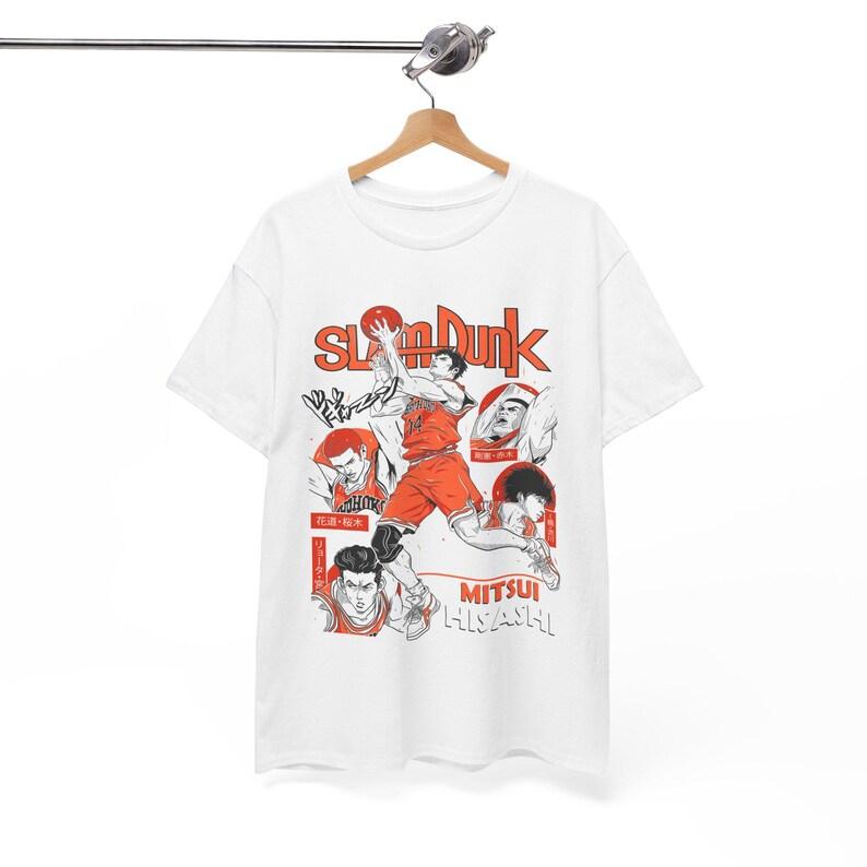 Slam Dunk Unisex Heavy Cotton Tee - Basketball Graphic Shirt, Sportswear for Fans, Gift for Athletes, Casual Tee, Anime Merch