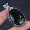 Natural Lodolite Quartz Gemstone 925 Sterling Silver Jewelry Pendant 2.17" q3d98