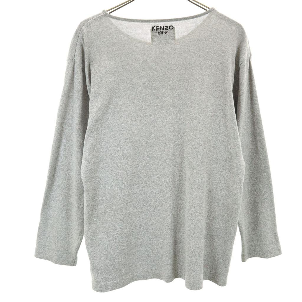 KENZO 90s Old Hokusai tag Long sleeve Cut M gray Women Used