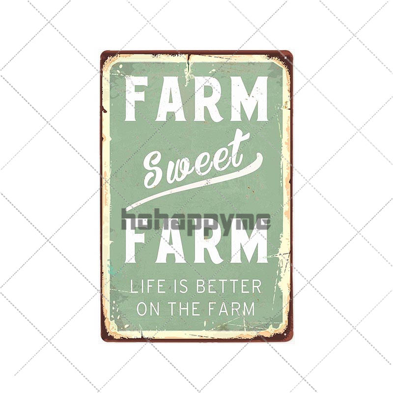 Farm Fresh Tin Sign Plaque Metal Vintage Farmhouse Decor Retro House Decoration Wall Poster 20x30 Cm