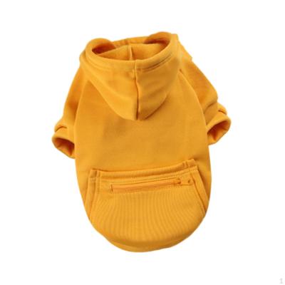 Dog Hoodie Clothes Sweater with Zipper Pocket Custume Soft Warm Coat Sweatshirt